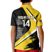 Custom Antigua and Barbuda Football Kid Polo Shirt Go Benna Boys Sporty Deer Mascot