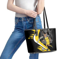 Custom Antigua and Barbuda Football Leather Tote Bag Go Benna Boys Sporty Deer Mascot