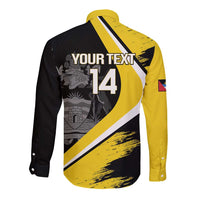 Custom Antigua and Barbuda Football Long Sleeve Button Shirt Go Benna Boys Sporty Deer Mascot