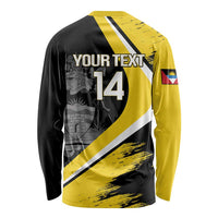 Custom Antigua and Barbuda Football Long Sleeve Shirt Go Benna Boys Sporty Deer Mascot