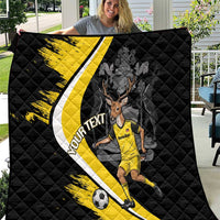 Custom Antigua and Barbuda Football Quilt Go Benna Boys Sporty Deer Mascot