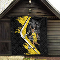 Custom Antigua and Barbuda Football Quilt Go Benna Boys Sporty Deer Mascot