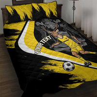 Custom Antigua and Barbuda Football Quilt Bed Set Go Benna Boys Sporty Deer Mascot