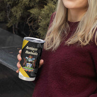 Custom Antigua and Barbuda Football Tumbler Cup Go Benna Boys Sporty Deer Mascot