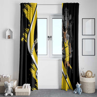 Custom Antigua and Barbuda Football Window Curtain Go Benna Boys Sporty Deer Mascot