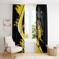 Custom Antigua and Barbuda Football Window Curtain Go Benna Boys Sporty Deer Mascot