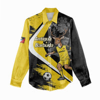 Custom Antigua and Barbuda Football Women Casual Shirt Go Benna Boys Sporty Deer Mascot