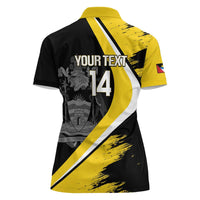 Custom Antigua and Barbuda Football Women Polo Shirt Go Benna Boys Sporty Deer Mascot