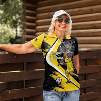 Custom Antigua and Barbuda Football Women Polo Shirt Go Benna Boys Sporty Deer Mascot