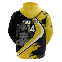 Custom Antigua and Barbuda Football Zip Hoodie Go Benna Boys Sporty Deer Mascot