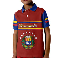 Personalised Venezuela Kid Polo Shirt Coat Of Arms Style 2023 - Wonder Print Shop
