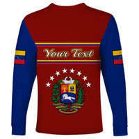 Personalised Venezuela Long Sleeve Shirt Coat Of Arms Style 2023 - Wonder Print Shop