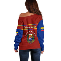 Personalised Venezuela Off Shoulder Sweater Coat Of Arms Style 2023 - Wonder Print Shop