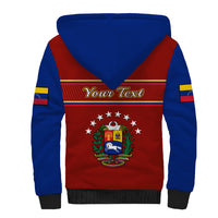Personalised Venezuela Sherpa Hoodie Coat Of Arms Style 2023 - Wonder Print Shop