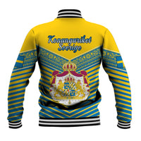 Sweden Baseball Jacket Swedish Independence Day Scandinavia Pattern - Wonder Print Shop