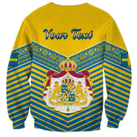Personalised Sweden Sweatshirt Swedish Independence Day Scandinavia Pattern - Wonder Print Shop