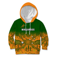 Personalised Australia Rugby Kid Hoodie Go Wallaroos Pacific Indigenous Version 2023 - Wonder Print Shop