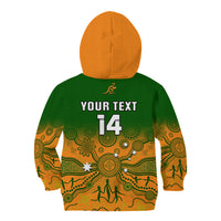 Personalised Australia Rugby Kid Hoodie Go Wallaroos Pacific Indigenous Version 2023 - Wonder Print Shop