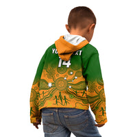 Personalised Australia Rugby Kid Hoodie Go Wallaroos Pacific Indigenous Version 2023 - Wonder Print Shop