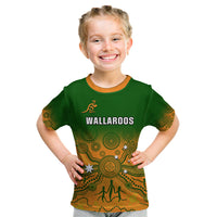Personalised Australia Rugby Kid T Shirt Go Wallaroos Pacific Indigenous Version 2023 - Wonder Print Shop