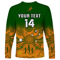 Personalised Australia Rugby Long Sleeve Shirt Go Wallaroos Pacific Indigenous Version 2023 - Wonder Print Shop