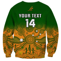 Personalised Australia Rugby Sweatshirt Go Wallaroos Pacific Indigenous Version 2023 - Wonder Print Shop