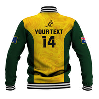 Personalised Australia Rugby Baseball Jacket Go Wallaroos Pacific Simple Version 2023 - Wonder Print Shop