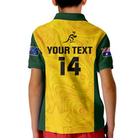 Personalised Australia Rugby Kid Polo Shirt Go Wallaroos Pacific Simple Version 2023 - Wonder Print Shop