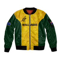 Personalised Australia Rugby Sleeve Zip Bomber Jacket Go Wallaroos Pacific Simple Version 2023 - Wonder Print Shop