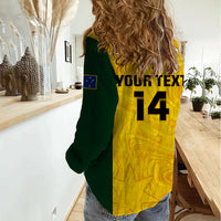 Personalised Australia Rugby Women Casual Shirt Go Wallaroos Pacific Simple Version 2023 - Wonder Print Shop