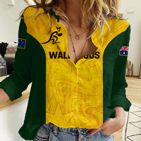 Australia Rugby Women Casual Shirt Go Wallaroos Pacific Simple Version 2023 - Wonder Print Shop