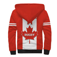 Personalised Canada Rugby Sherpa Hoodie Go Canucks Maple Leaf Pacific 2023 - Wonder Print Shop