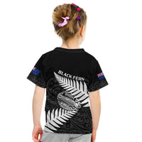 Aotearoa Rugby Kid T Shirt Go Black Fern Pacific NZ Maori 2023 - Wonder Print Shop