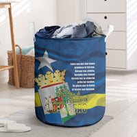 Curacao Flag Day Laundry Basket Felis Dia di Himno i Bandera