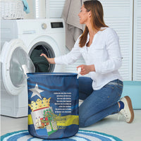 Curacao Flag Day Laundry Basket Felis Dia di Himno i Bandera