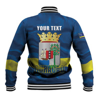Personalized Curacao Flag Day Baseball Jacket Felis Dia di Himno i Bandera