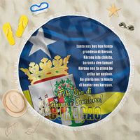 Curacao Flag Day Beach Blanket Felis Dia di Himno i Bandera