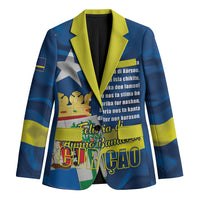 Personalized Curacao Flag Day Blazer Felis Dia di Himno i Bandera