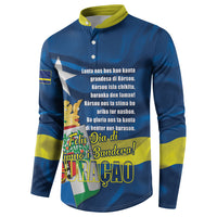 Personalized Curacao Flag Day Button Sweatshirt Felis Dia di Himno i Bandera