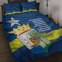 Curacao Flag Day Quilt Bed Set Felis Dia di Himno i Bandera
