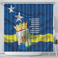 Curacao Flag Day Shower Curtain Felis Dia di Himno i Bandera