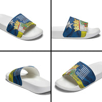 Curacao Flag Day Slide Sandals Felis Dia di Himno i Bandera