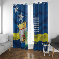 Curacao Flag Day Window Curtain Felis Dia di Himno i Bandera