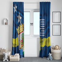 Curacao Flag Day Window Curtain Felis Dia di Himno i Bandera