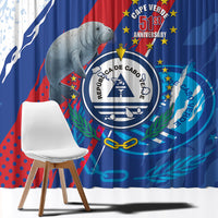 Cape Verde Independence Day Window Curtain 51st Anniversary Manatee Coat Of Arms