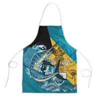 Personalized Bahamas Independence Day Apron Happy 10 July Blue Marlin Coat Of Arms