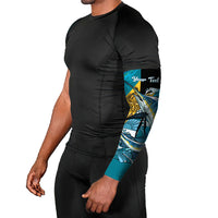 Personalized Bahamas Independence Day Arm Sleeves Happy 10 July Blue Marlin Coat Of Arms