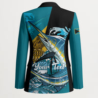 Personalized Bahamas Independence Day Blazer Happy 10 July Blue Marlin Coat Of Arms
