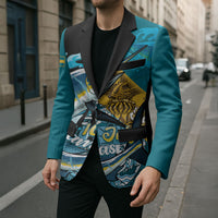 Personalized Bahamas Independence Day Blazer Happy 10 July Blue Marlin Coat Of Arms