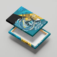 Personalized Bahamas Independence Day Canvas Wall Art Happy 10 July Blue Marlin Coat Of Arms